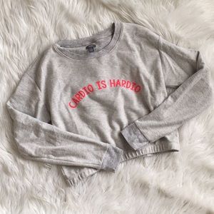 Cropped Graphic Sweatshirt